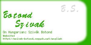 botond szivak business card